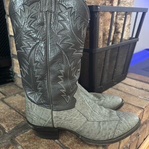 Gray Western Cowboy Boots